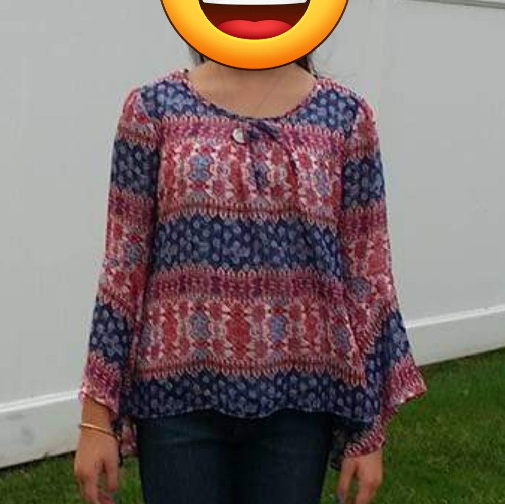 Children’s multi print blouse